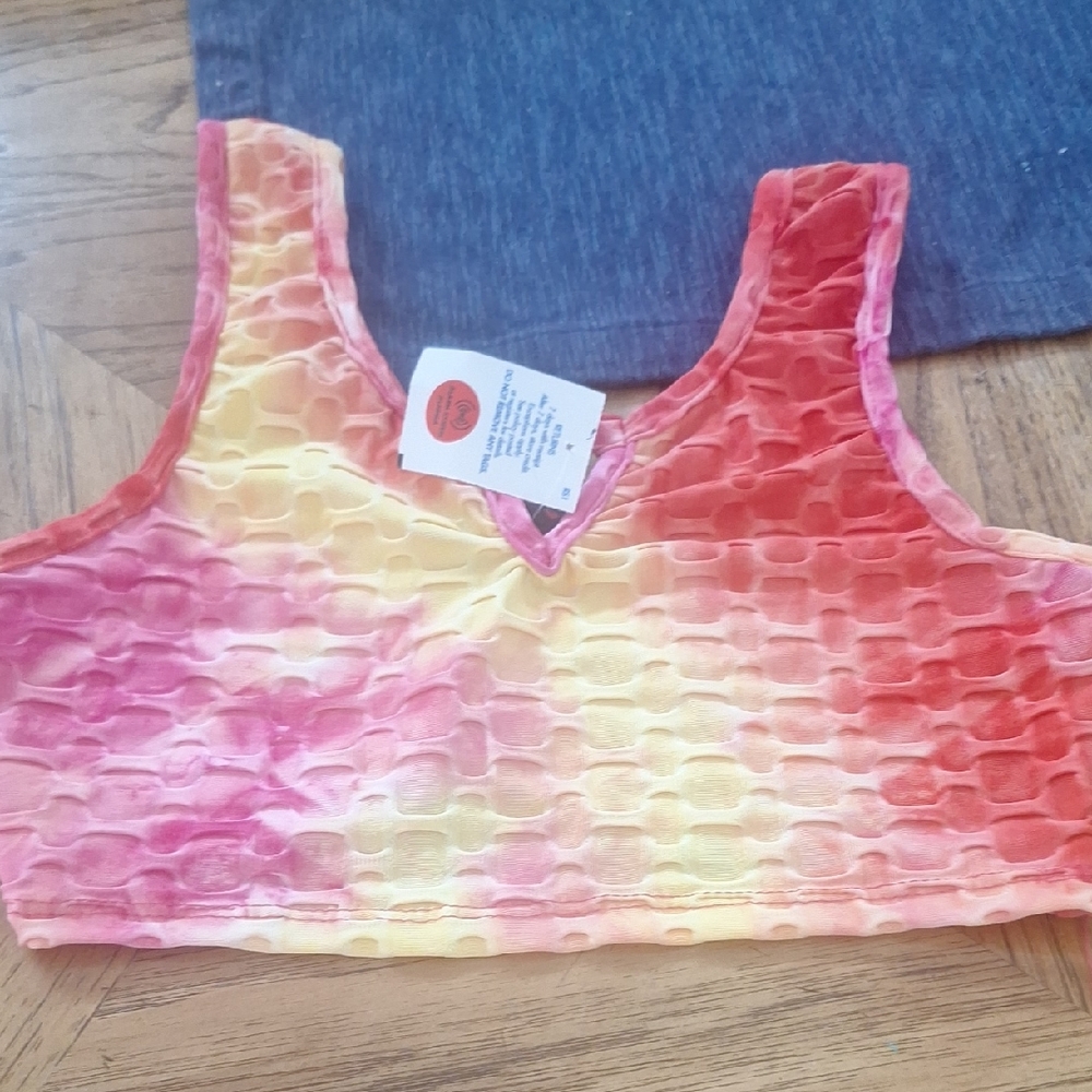 Love J Multicolor Textured Tank Top